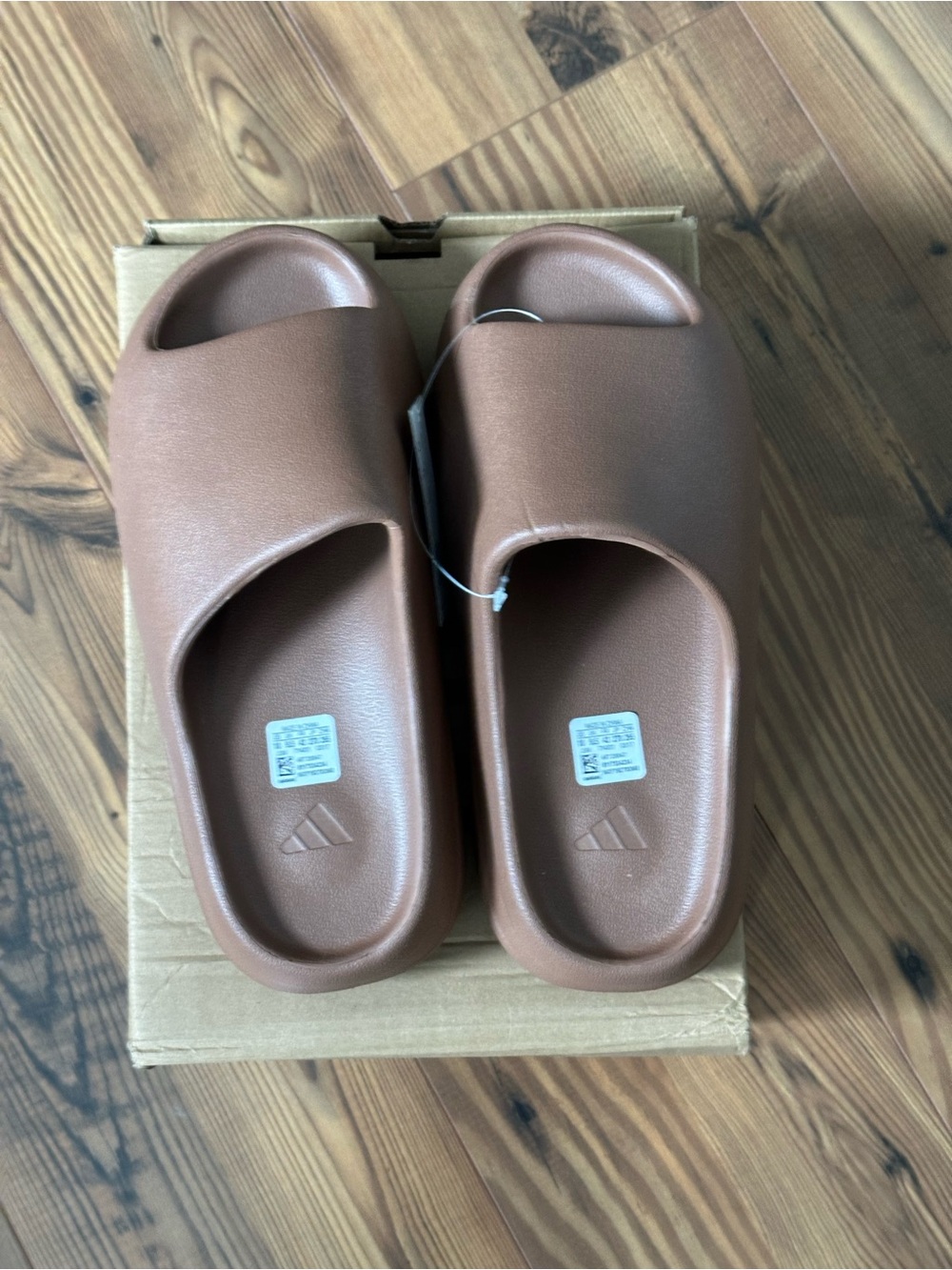 adidas Slide Sandals in Warm Brown